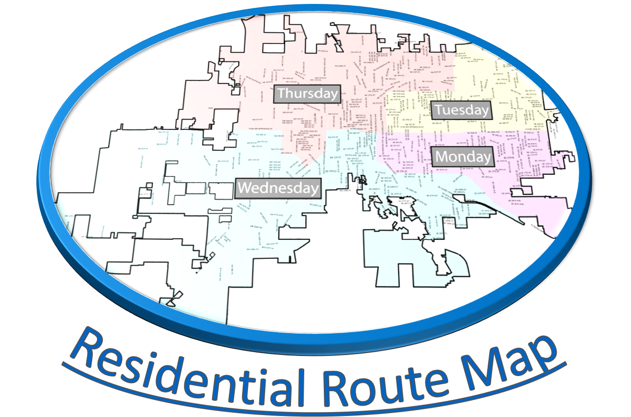 View the Residential Route Map